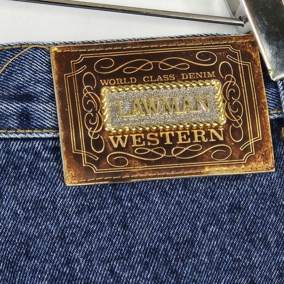 Lawman vintage 90s y2k western rare intricate side design jeans size 3 - Picture 10 of 16